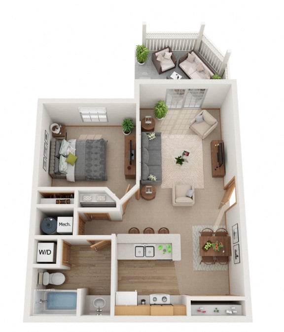 Floor Plans of Millstream Village in Reynoldsburg, OH
